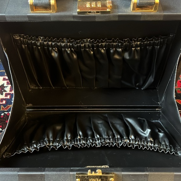 Fendi vintage unisex FF Pequin logo monogram trunk briefcase bag - Picture 10 of 13